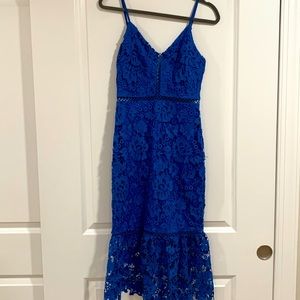 Lulus Small Blue Lace Summer Dress